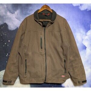 Tough Duck Brown Soft Shell Jacket Size XL Work Utility Chore Coat Outdoors